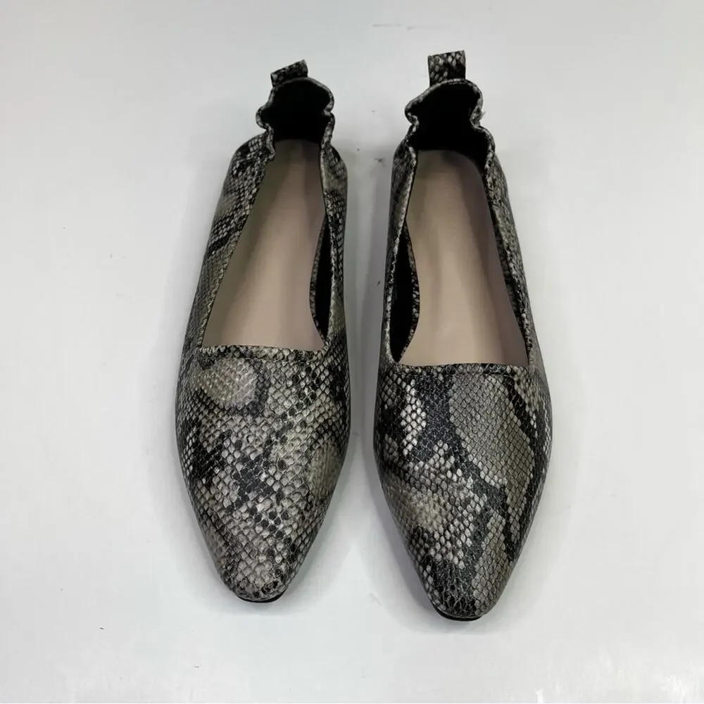 French Connection Emee Animal Print Slip On flats soft truffle - 9